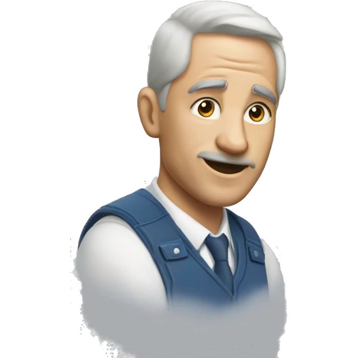 Смайлик с хмурыми бровями целует с сердечком emoji