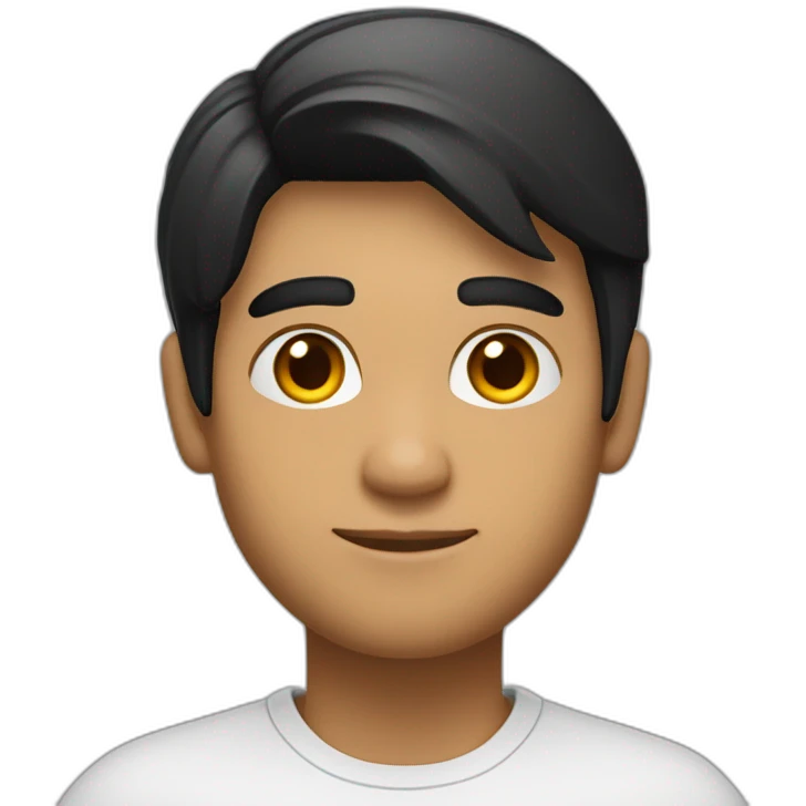 Indian white tan skin developer in plain white shirt with sleeve up and short nice black hair profile image emoji