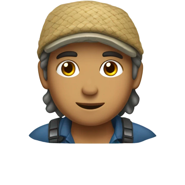 Caucasian fisherman no beard and no mustache in love with Philippine island girl on an island emoji