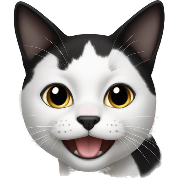 Black and white cat  emoji