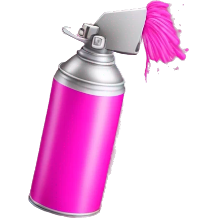 Spray can hot pink emoji