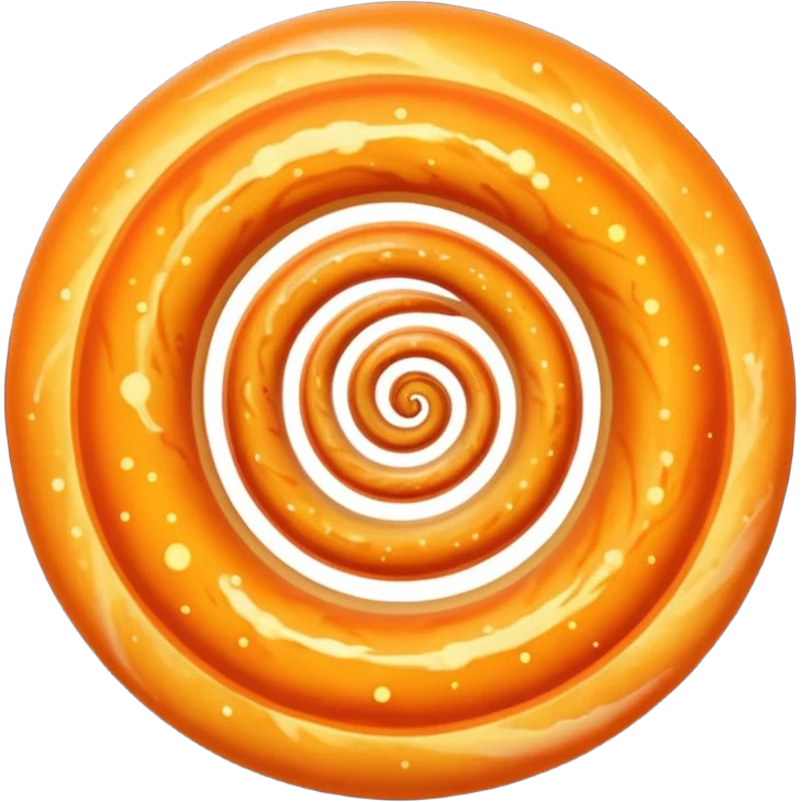 A glowing orange spiral galaxy emoji