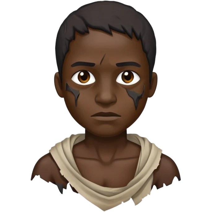 dark skinned slave emoji