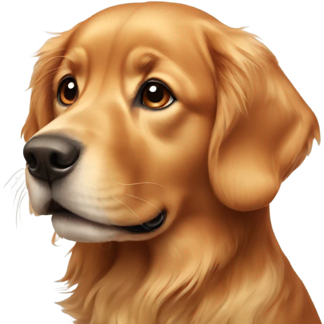 red golden retriever  emoji