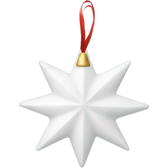 christmas decoration white star emoji