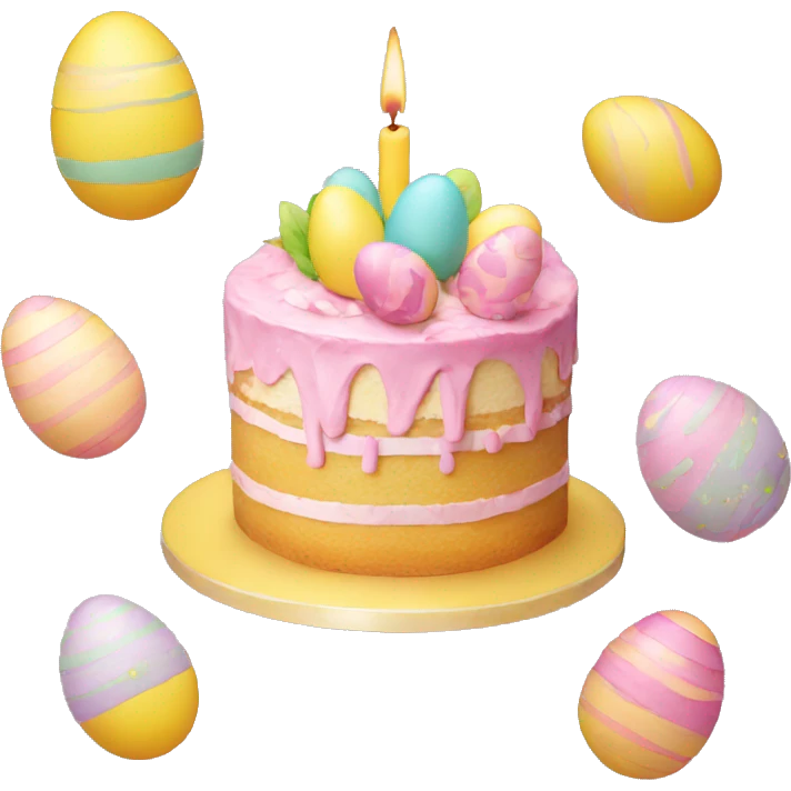 cake, Easter emoji