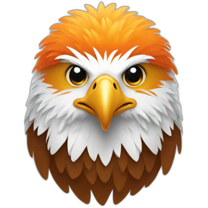 Eagle With white and orange plumage emoji