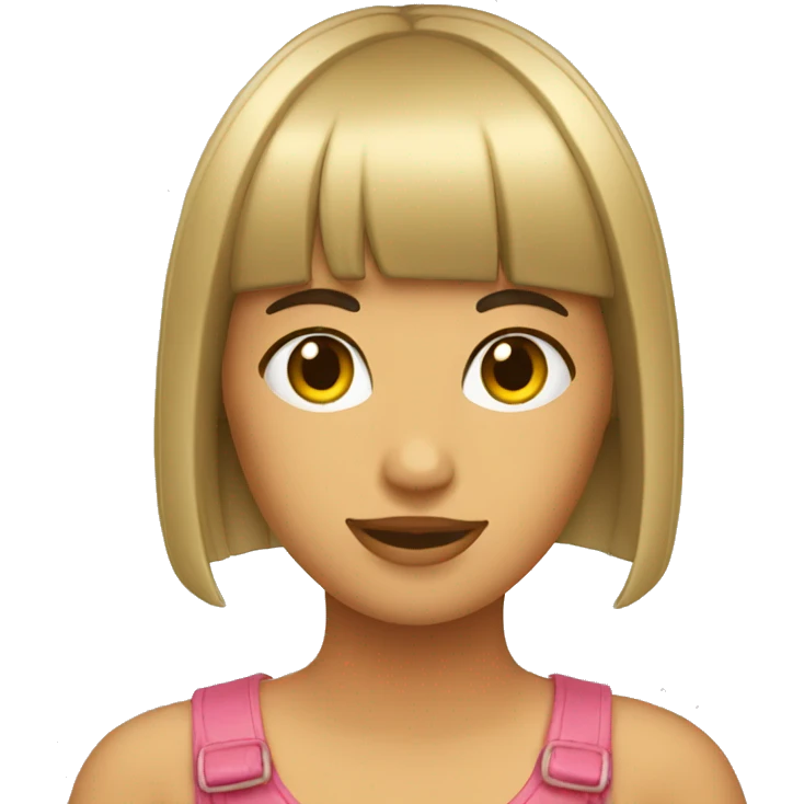 Chica flequillo emoji