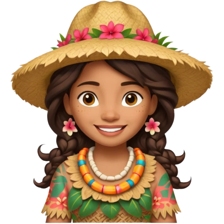 Moana wear Hawaii's hat version emoji