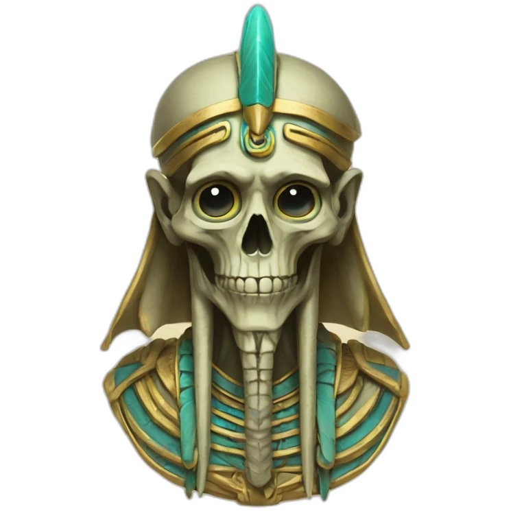 ancient Egyptian eldritch god of bird skeleton emoji
