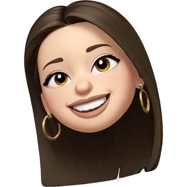smiling girl with earrings emoji
