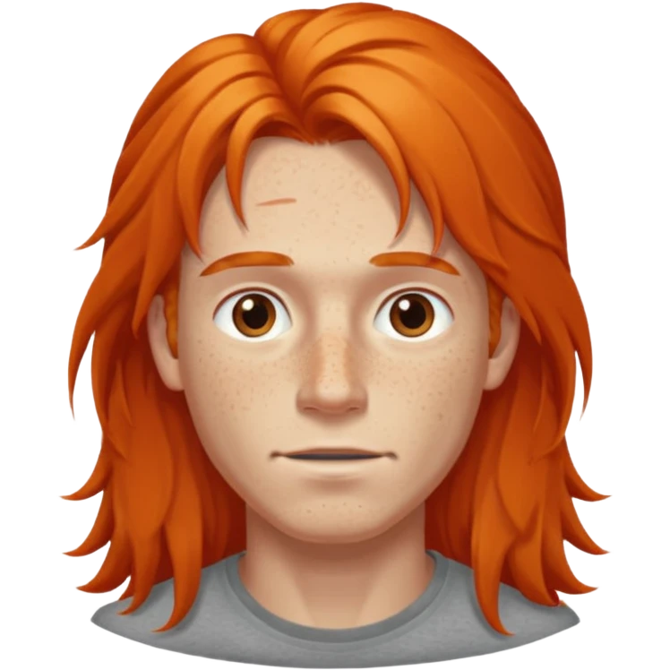 guy with long orange hair emoji