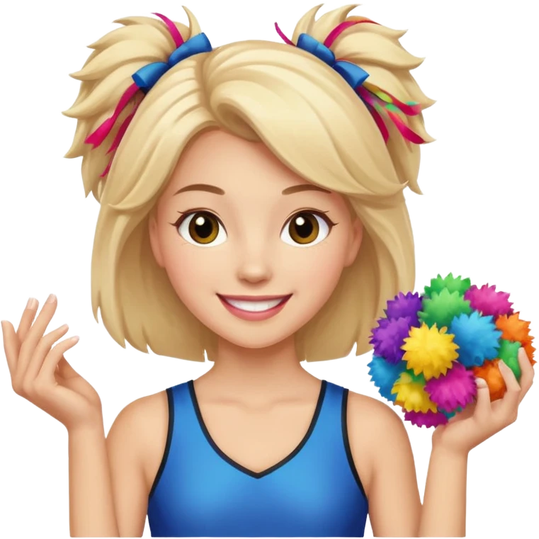 create an emoji of a cheerleader head to foot emoji