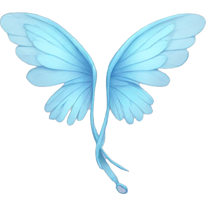light blue fairy wings emoji