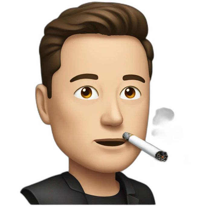 smoking elon musk emoji