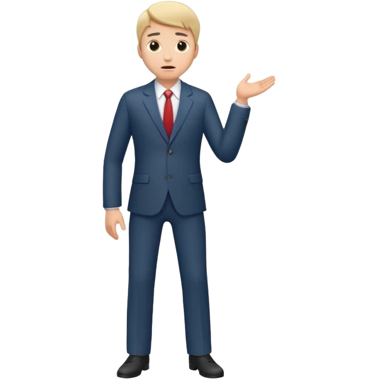 confused man, full body emoji