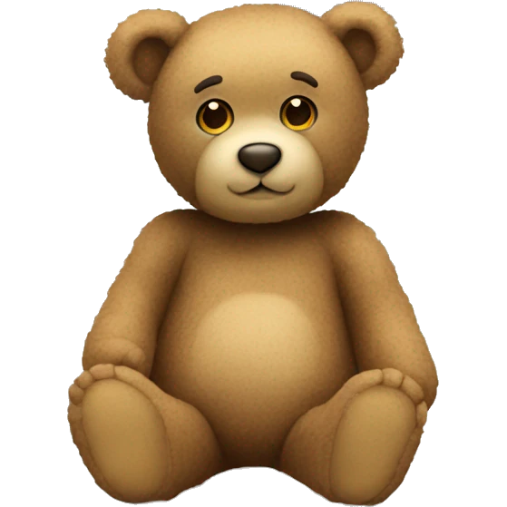 Teddy bear sit on the cloud emoji