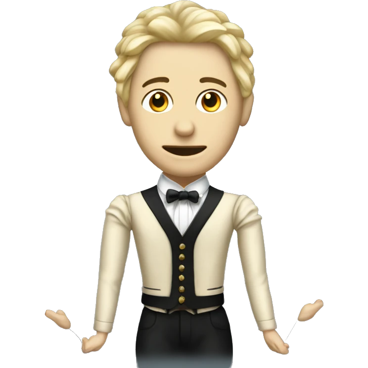 Male Marionette with visable strings blonde emoji