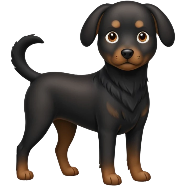 Black dog emoji