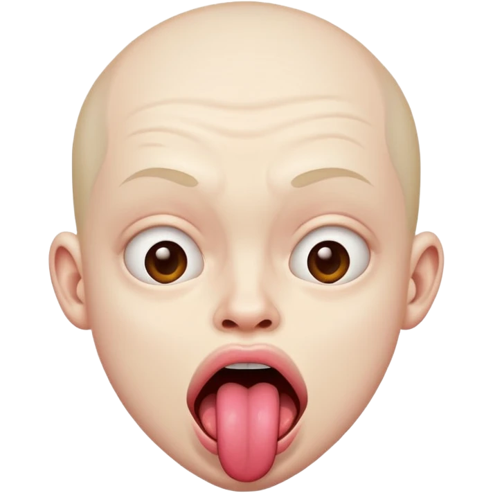 ugly 🥺👀 emoji with tongue out emoji