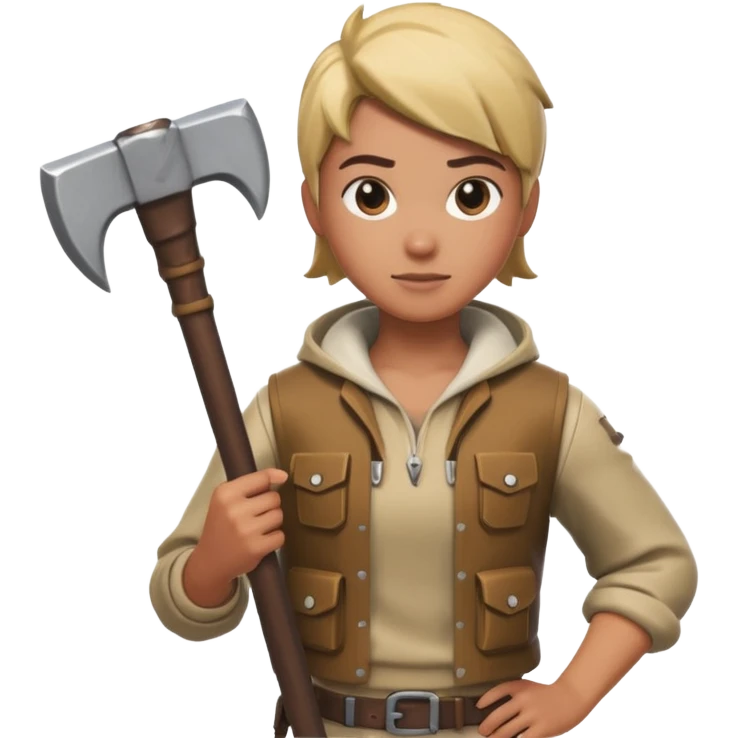 Fortnite skin holding pickaxe  emoji