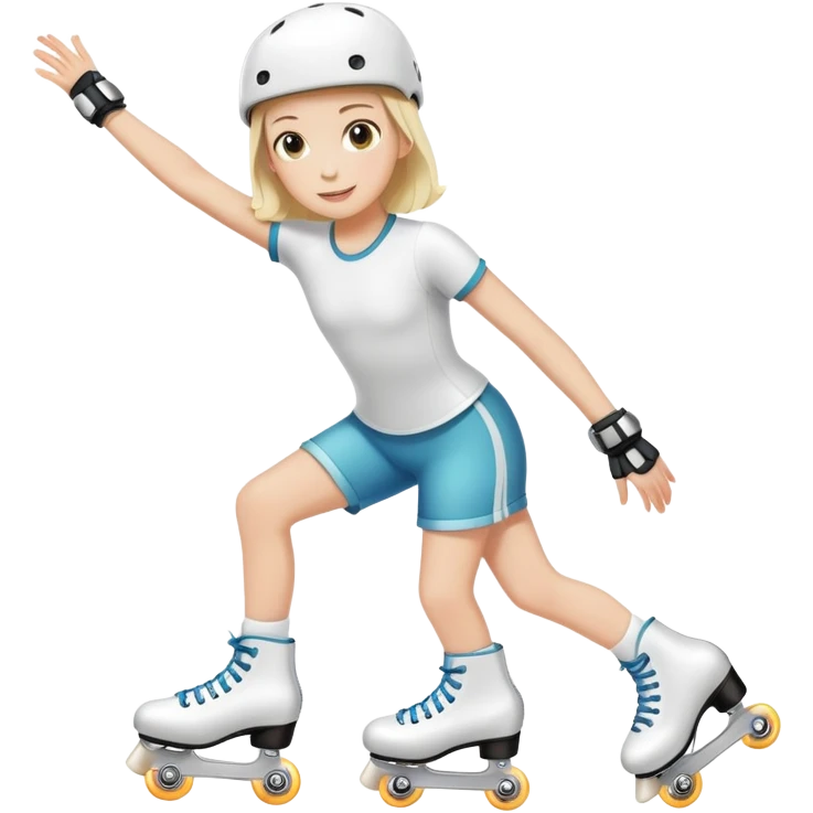 white roller skating emoji