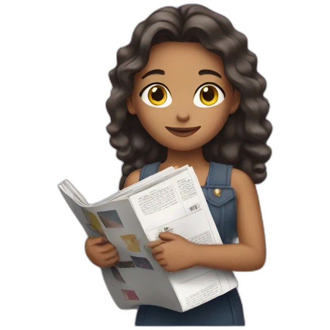 girl with a magazine emoji