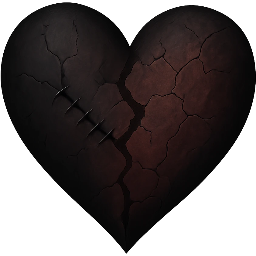 Remove the background, keep the emo heart with transparent background, preserving the emo heart style and details clearly visible on transparent background. emoji