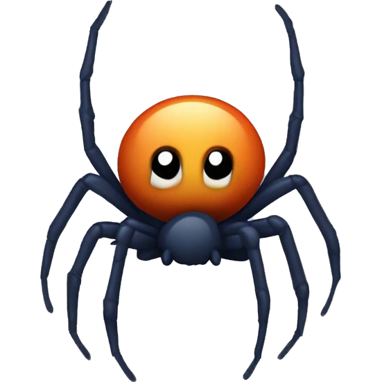 Una araña brillosa tejiendo telaraña brillosa  emoji
