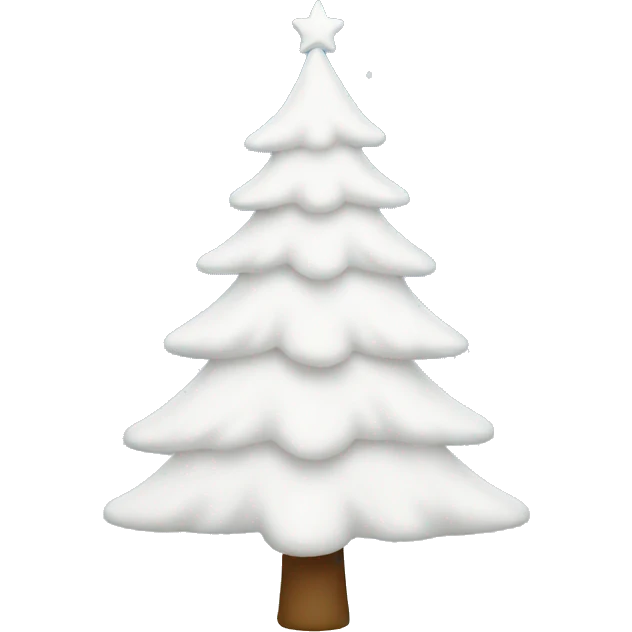 white christmas tree emoji