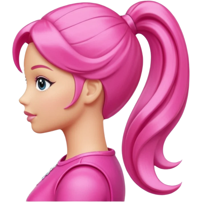 Barbie ponytail silhouette emoji
