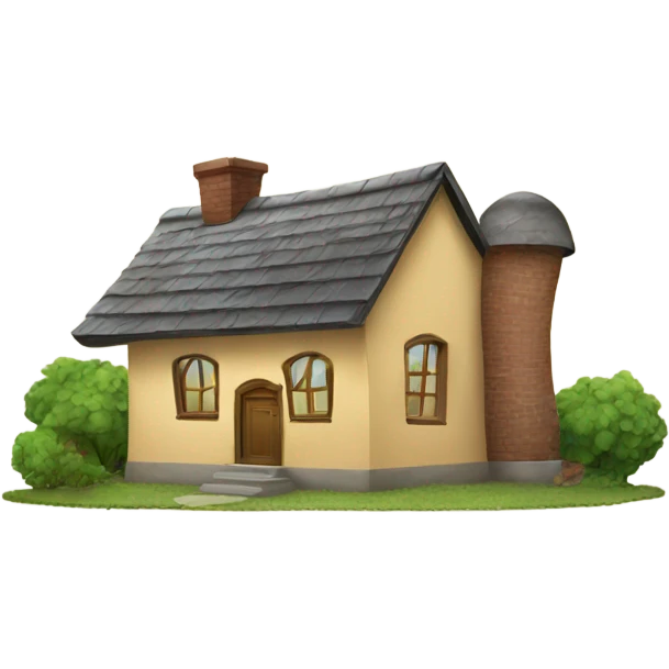 House near a mouse emoji