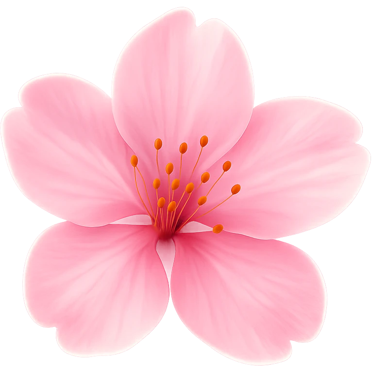 pink cherry blossom with a gradient glow, no background emoji
