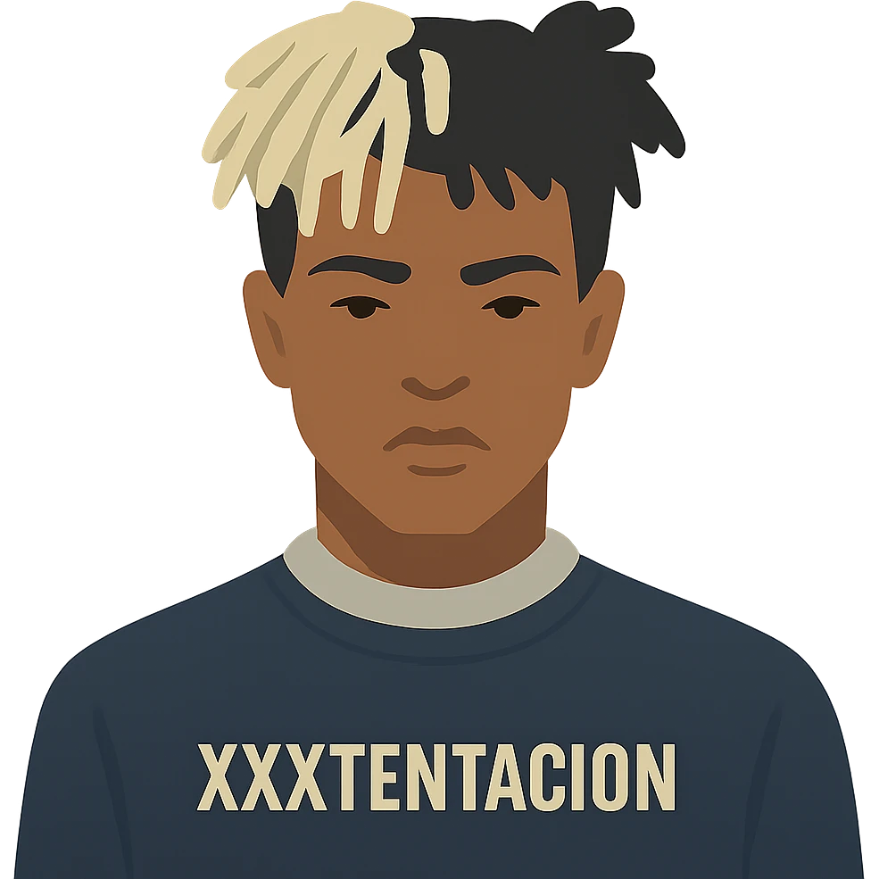 flat design style xxxtentacion emoji