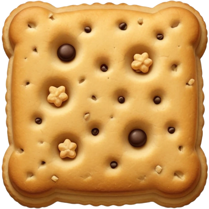 vanilla biscuit with crumbs emoji