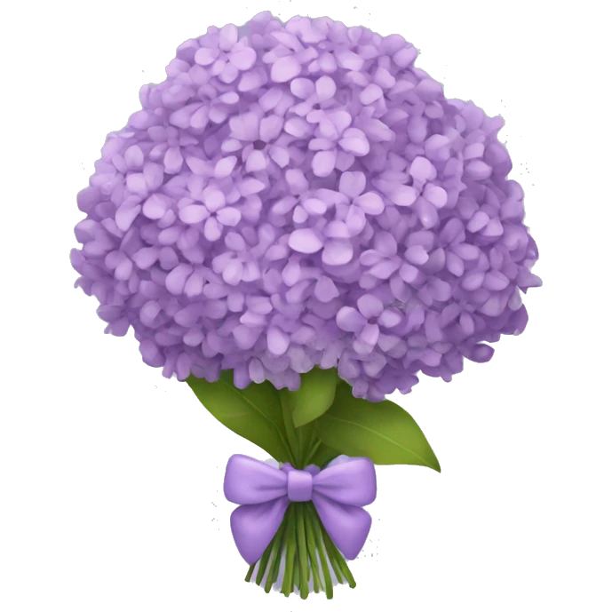 lilac bouquet with a bow tie emoji