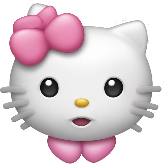 hello kitty with pink heart emoji