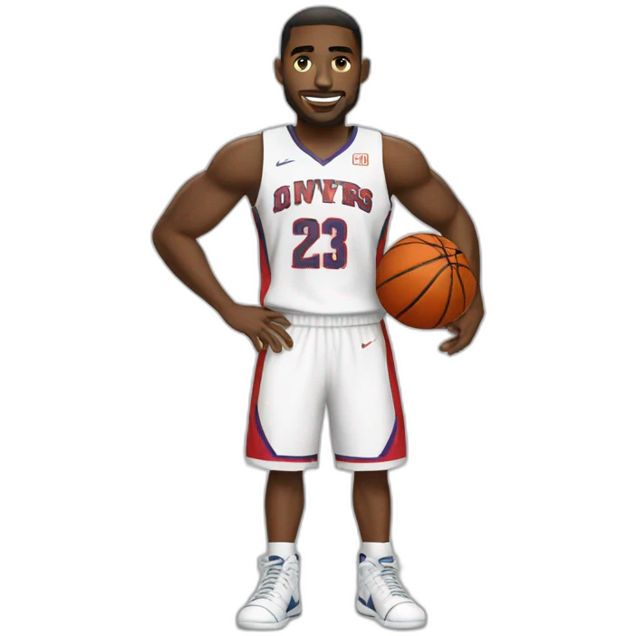 Basketball white player emoji