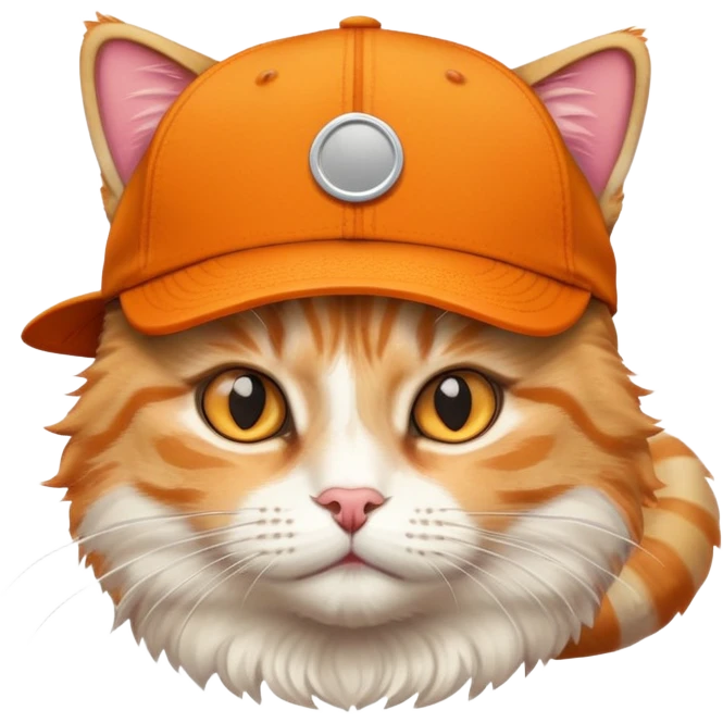 Cat wearing snapback emoji