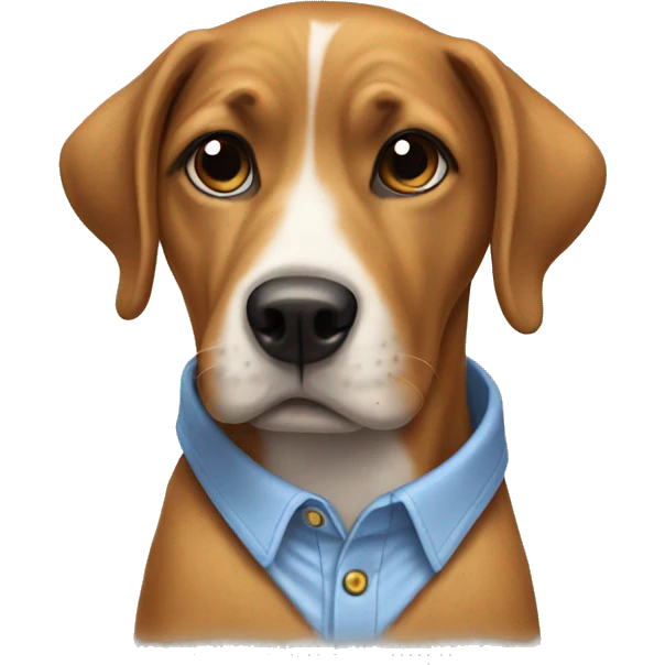 Dog wearing shirt emoji