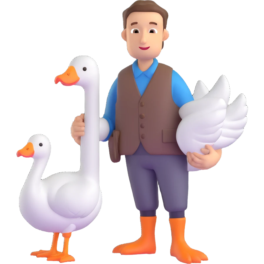 man with goose emoji