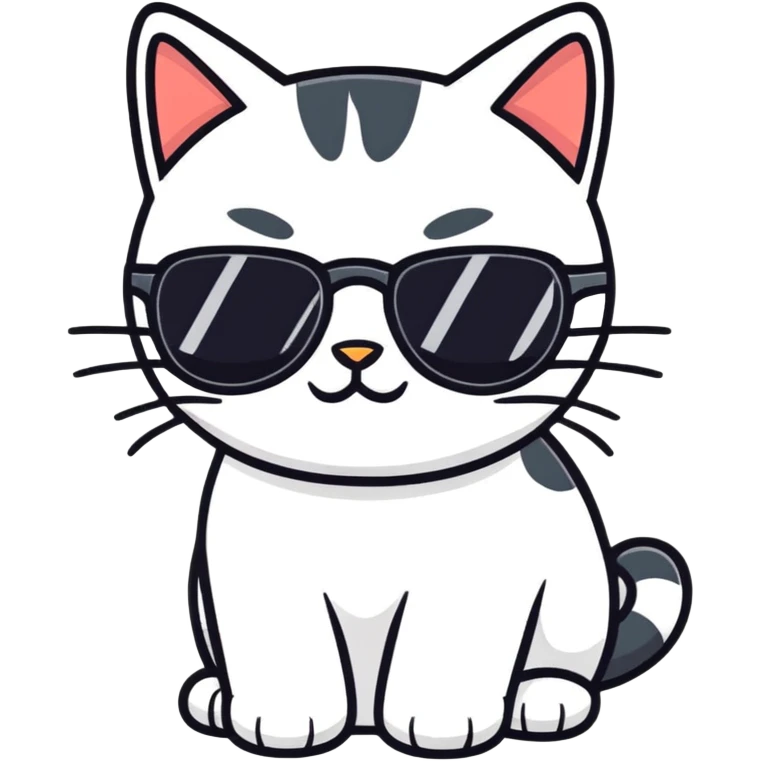 Cat with sunglasses emoji
