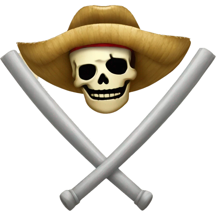 straw hat pirate flag emoji