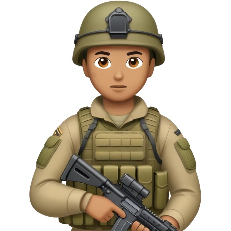 military soldier in combat gear, Arma Reforger style emoji