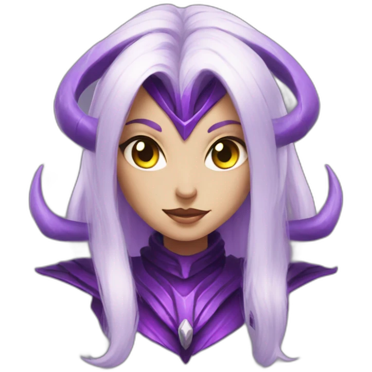 Syndra with purple eyes emoji
