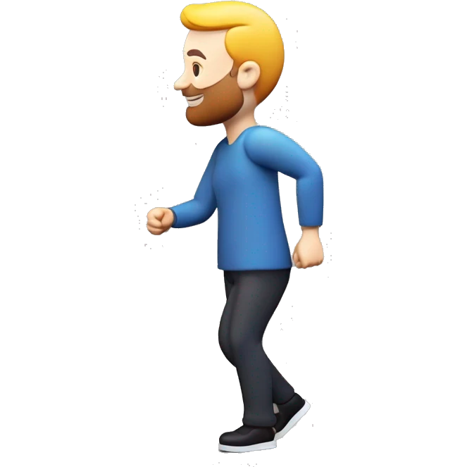 Caucasian man walking emoji