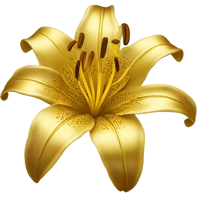 gold lily flower emoji