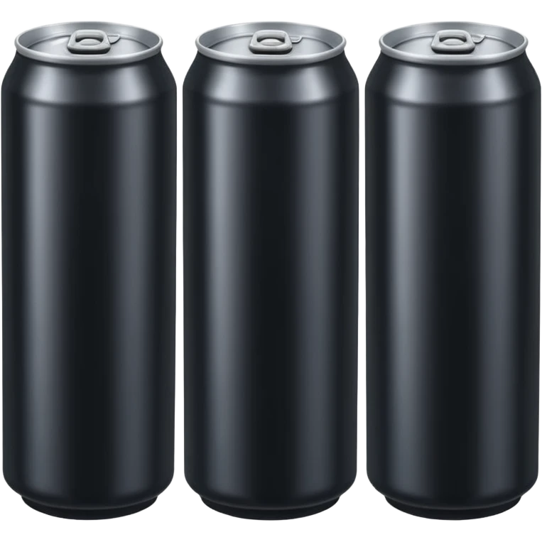 Black drink cans without lips emoji
