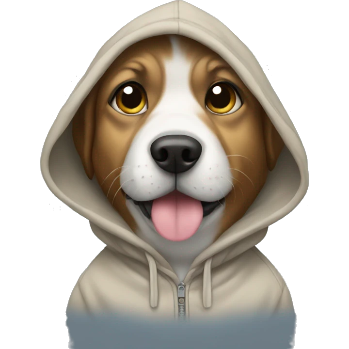 Dog with hoodie emoji