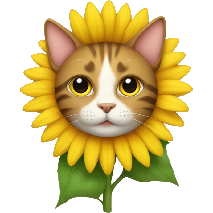 cat in a sunflower costume emoji
